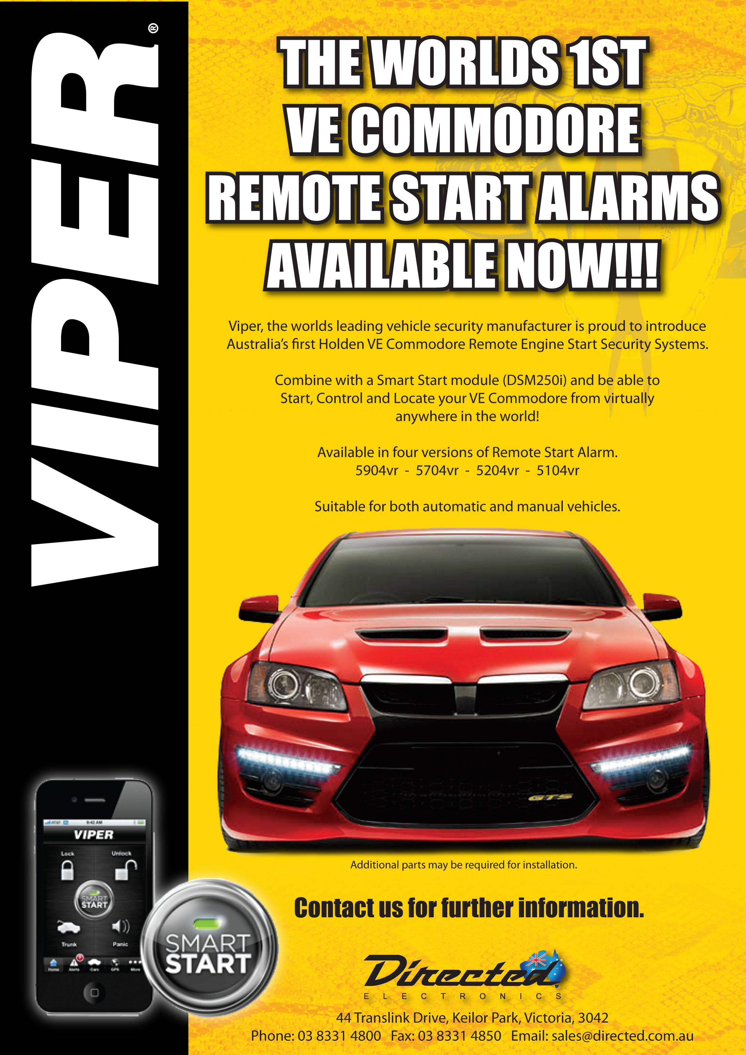 Ve commodore remote deals start